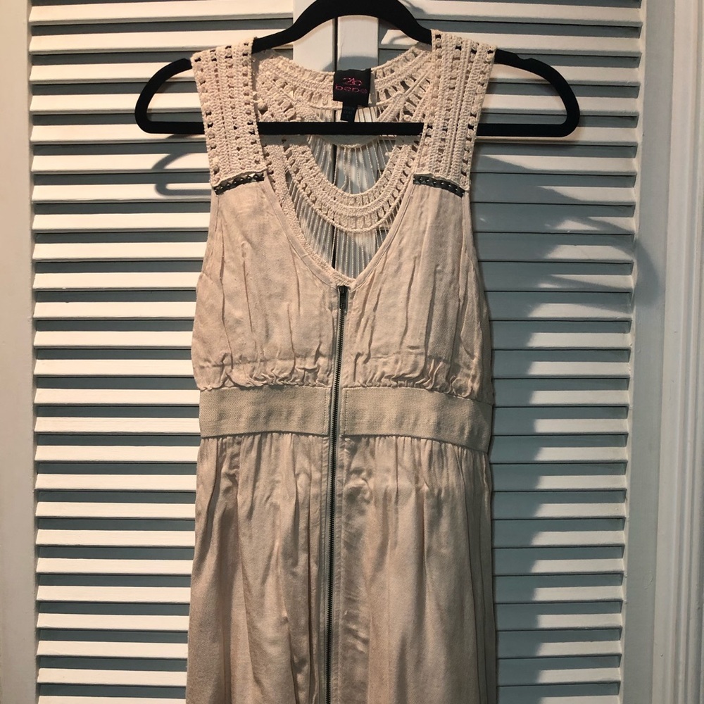2B Bebe Beige Boho Short Dress